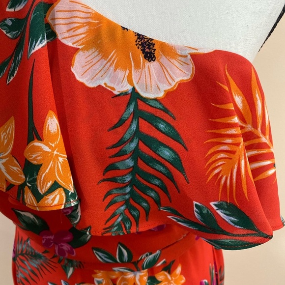 Francesca’s Pink Tropical Floral Boho Maxi Dress size Small NWT - Picture 13 of 13